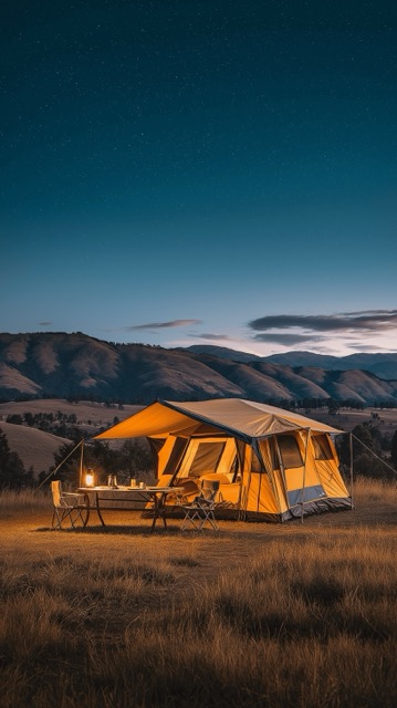 camping en tamaño mediano